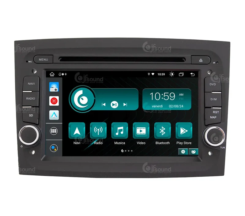 JF SOUND JF-037FD-X9C-PRO – Autoradio Android 10" avec navigation et 4G pour Fiat Doblò (2015–2022)