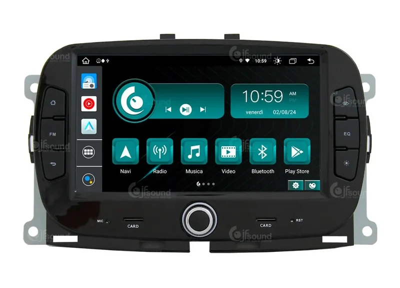 JF SOUND JF-137F5-X9C-PRO – Autoradio Android 10" avec navigation pour Fiat 500 (2015 et +)