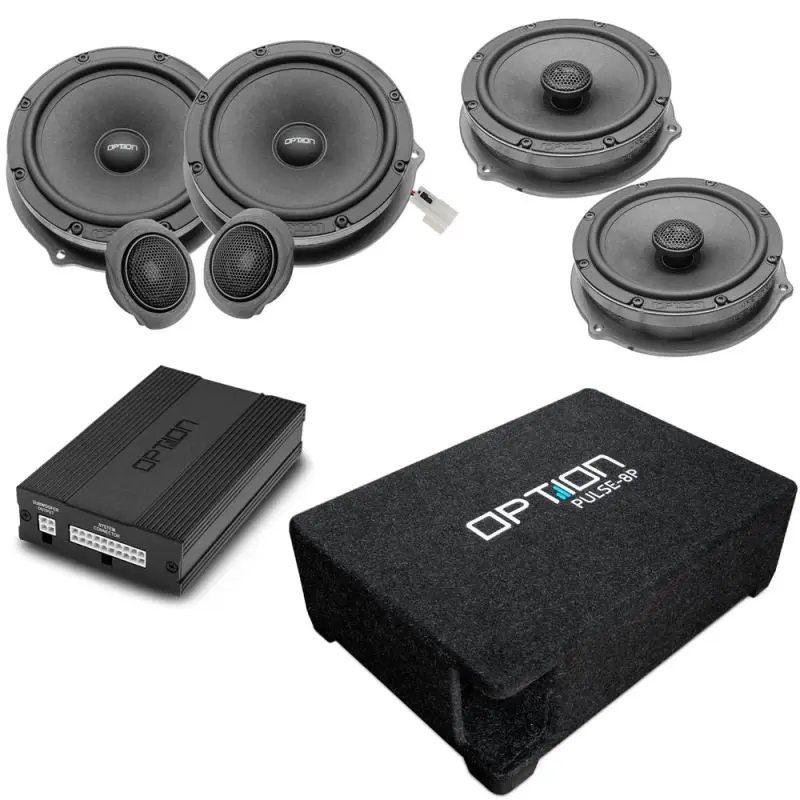 OPTION SET-289 – Système audio complet V3 DSP avec subwoofer et haut-parleurs avant/arrière pour Dacia Duster 3