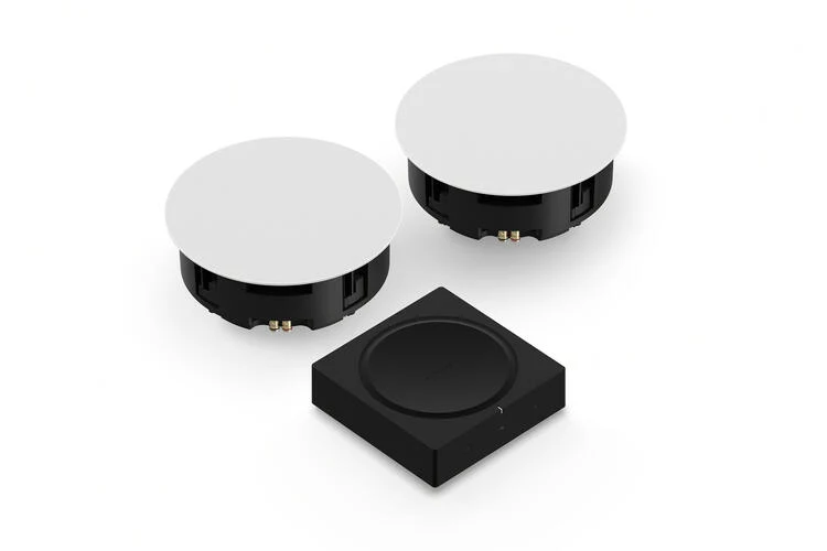 Sonos | In-Ceiling Set - Ampli avec 2 enceintes 6" encastrées au plafond - Wi-Fi
