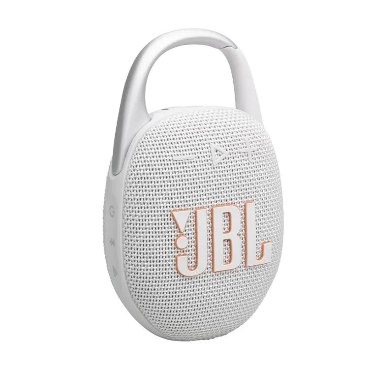 JBL Clip 5 | Enceinte portable à mousqueton - Bluetooth - IP67 - Blanc