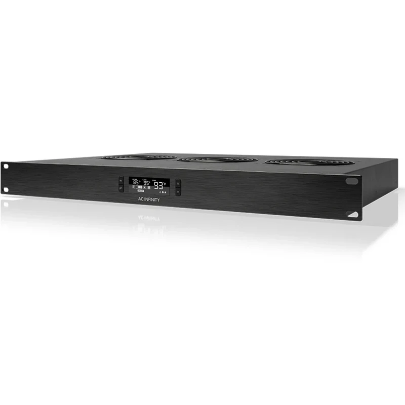 AC Infinity Cloudplate T2 Quiet Rack Cooling Fan System 1U Top Exhaust