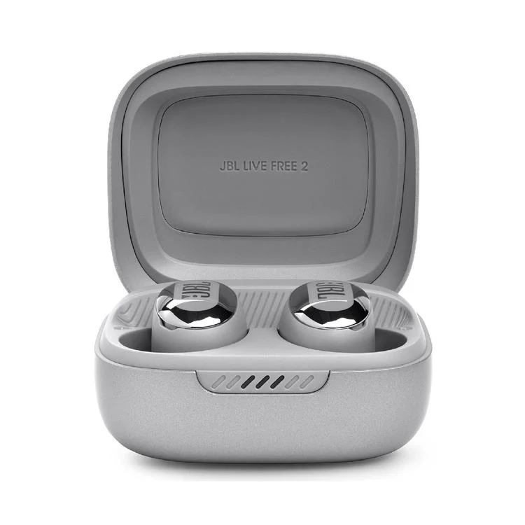 JBL Live Free 2 | Écouteurs intra-auriculaires - 100% Sans fil - Bluetooth - Smart Ambient - Microphones - Argent