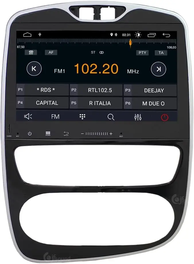 JF SOUND JF-131RC-X7C-PRO – Autoradio Android 10" HD pour Renault Clio 4 (2015–2021)