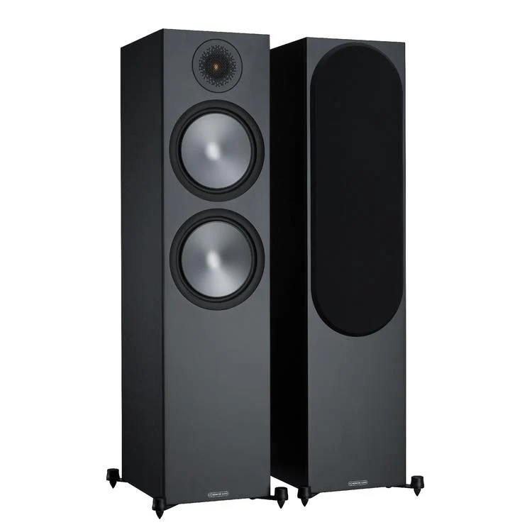 Monitor Audio Bronze 500 | Floorstanding Speakers - Tower - 2.5 way - 200W - Bronze Series - Pair - Black