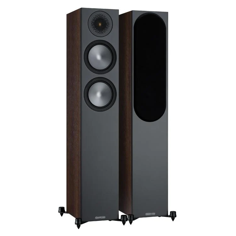 Monitor Audio Bronze 200 | Floorstanding Speakers - Tower - 2.5 way - 120W - Bronze Series - Pair - Walnut