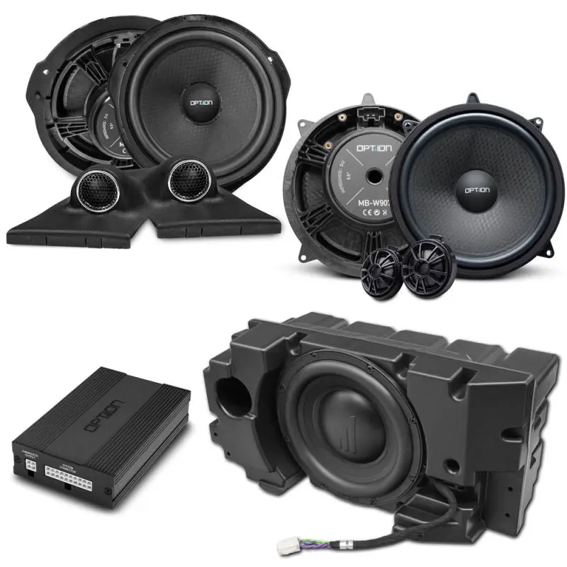OPTION SET-279 – Système Audio Mercedes V-Klasse W447 V3 | DSP + Subwoofer sous siège + Front & Arrière