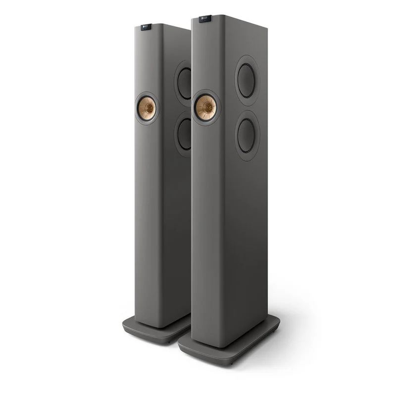 KEF LS60 Wireless Hifi Speakers Pair (Titanium Grey)