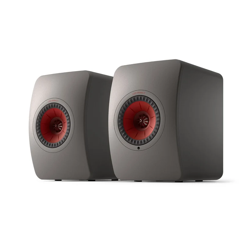 KEF LS50 II Wireless HiFi Speakers Pair (Titanium Grey)