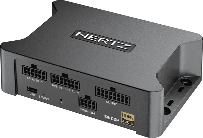 HERTZ S8 DSP – Processeur audio Hi-Res | 8 sorties RCA | Bluetooth 5.0 intégré