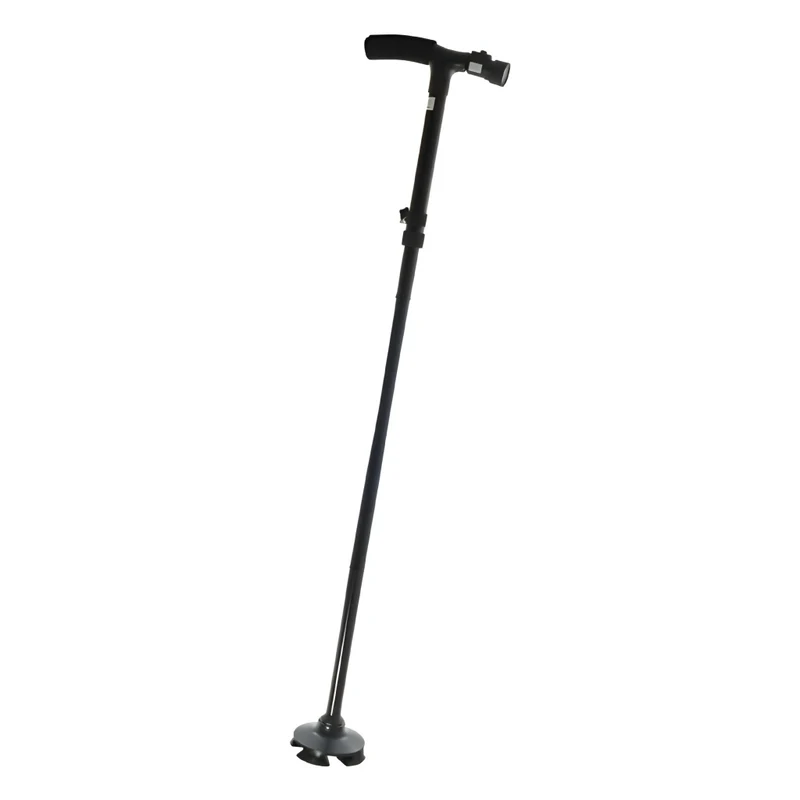 Miomu Bastón Plegable con Base de 3 Puntos y Luz LED