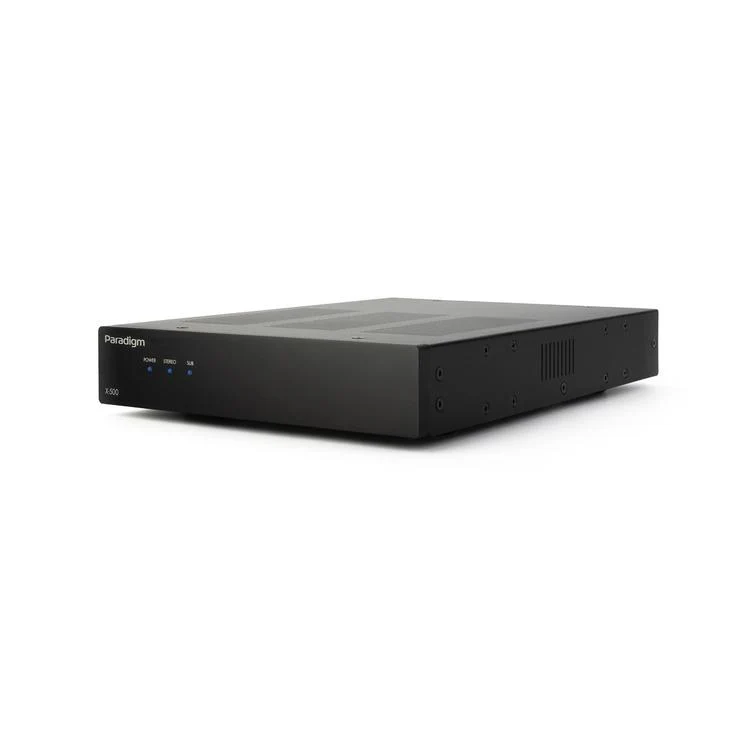 Paradigm X-500 | Amplificateur stéréo - 2 canaux ou canal unique ponté - Jusqu'à 500 Watts de puissance - Slim - Noir