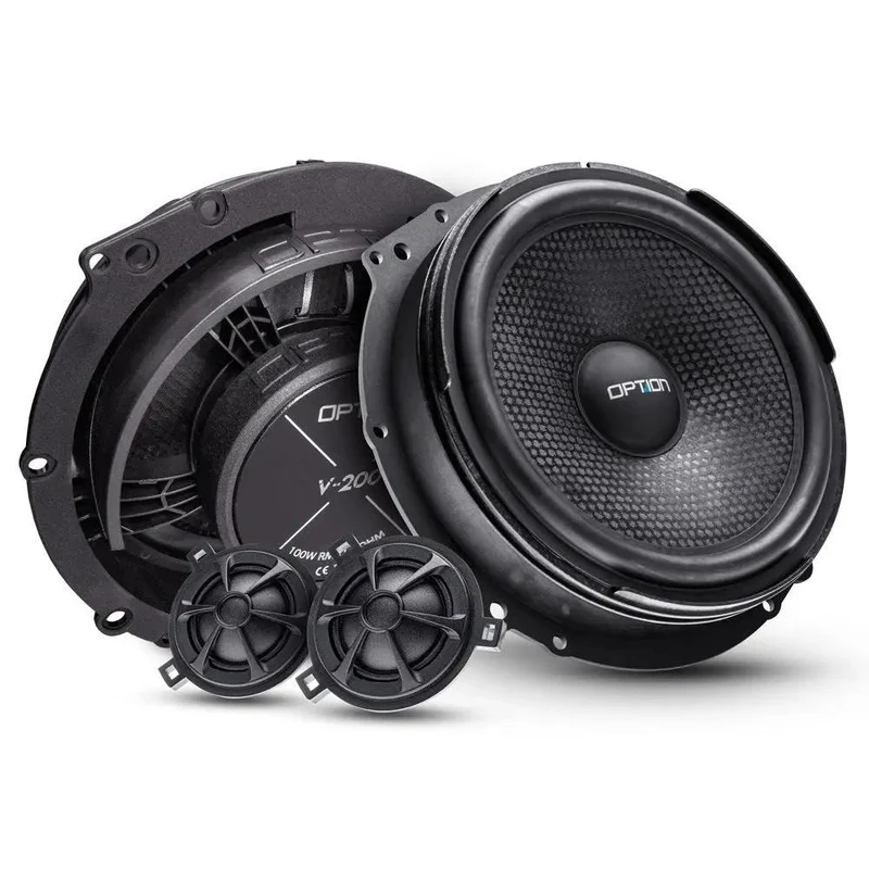 OPTION V-200 – Haut-parleurs 20 cm Plug & Play pour véhicules VAG VW Transporter T5 & T6