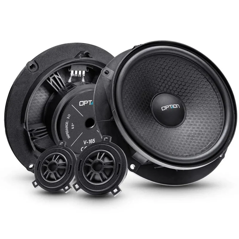 OPTION V-165 – Kit Haut-Parleurs 2 Voies 16,5 cm | 70 W RMS | 3 Ohms | Plug & Play