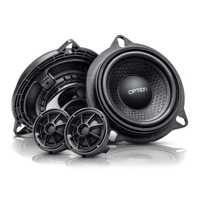 OPTION BM-100 BMW – Kit Haut-Parleurs Avant – Plug & Play – 50 W RMS – 10 cm