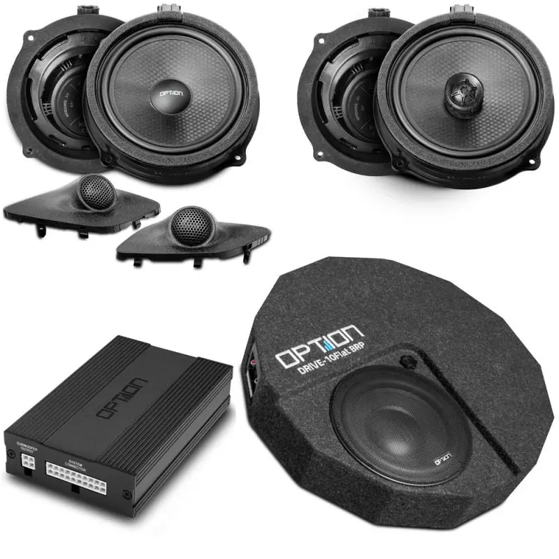 OPTION SET-242 – Système audio pour Hyundai i30 PD (2017–2020) | Amplificateur DSP + Subwoofer + Haut-parleurs avant et arrière