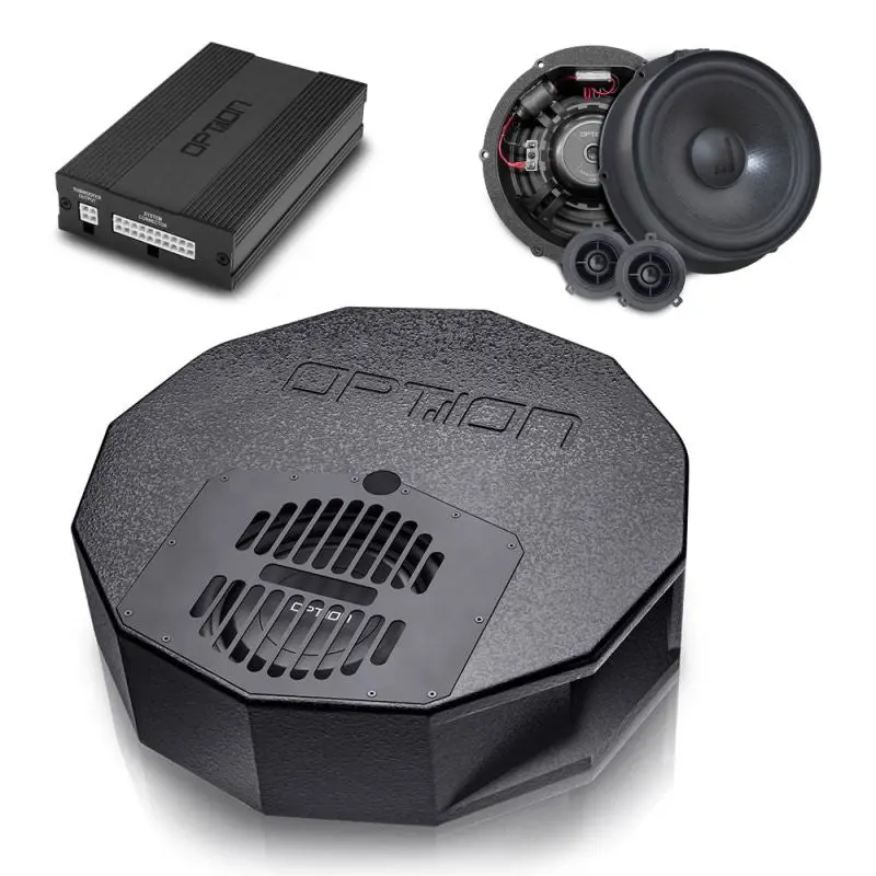 OPTION SET-234 – Système Audio Complet pour Skoda Superb IV | DSP + Subwoofer + Haut-parleurs Avant