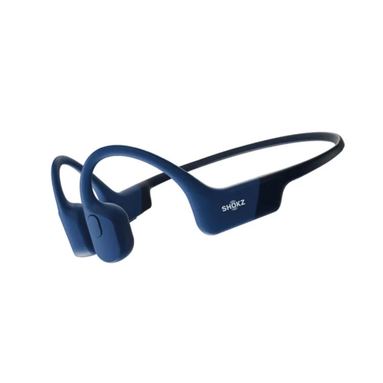 SHOKZ OpenRun | Casque ouvert à conduction osseuse - Sport - Bluetooth - 8 heures d'autonomie - Bleu
