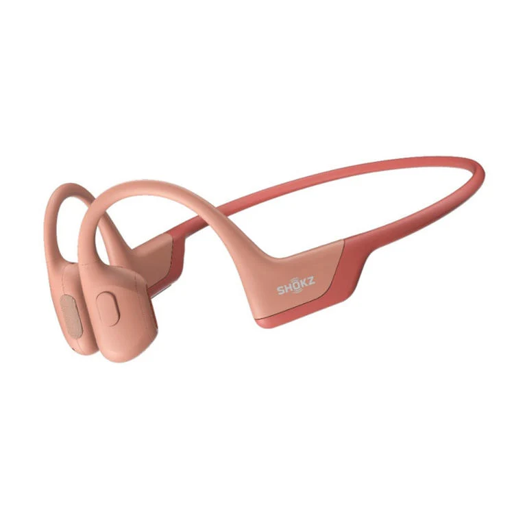 SHOKZ OpenRun Pro | Casque d'écoute à écouteurs ouverts à conduction osseuse - Sport - Bluetooth - 10 heures d'autonomie - Rose