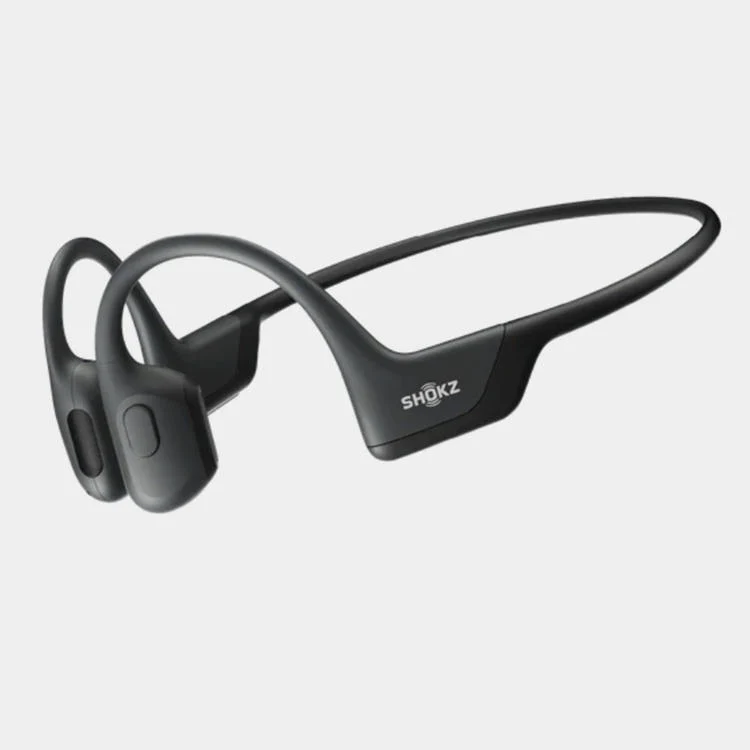 SHOKZ OpenRun Pro | Casque d'écoute à écouteurs ouverts à conduction osseuse - Sport - Bluetooth - 10 heures d'autonomie - Noir