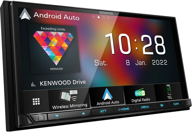 KENWOOD DMX8021DABS - Autoradio 2 DIN avec écran tactile 7" Apple CarPlay & Android Auto sans fil