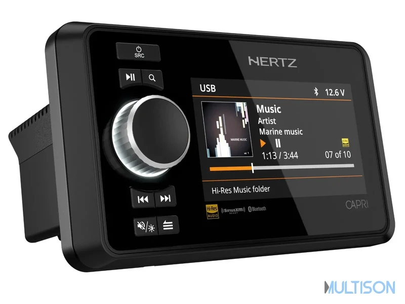 Hertz CAPRI H100 - Source Audio Hi-End Marine avec Écran 4.3” TFT