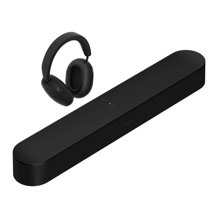 Sonos | Ensemble de divertissement personnel avec Sonos Beam (2e gen.) et Sonos Ace - Noir