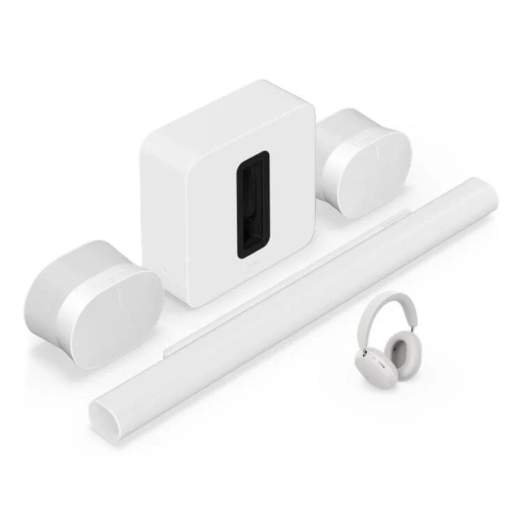 Sonos | Ensemble de divertissement personnel haut de gamme avec Arc Ultra - 9.1.4 Canaux + Ace + Sub 4 + 2 Era 300 - Blanc