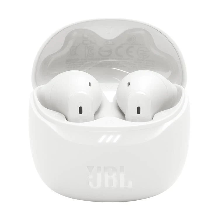 JBL Tune Flex 2 | Écouteurs intra-auriculaires - 100% Sans fil - Bluetooth - Réduction de bruit - 6 Microphones - IP54 - Blanc