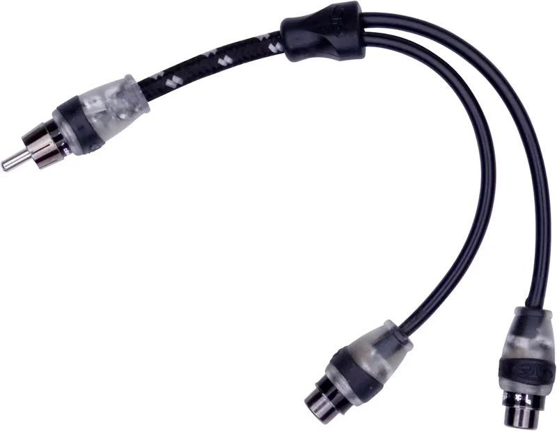 ROCKFORD RFITY-1M – Adaptateur RCA Y Premium – 1 Mâle vers 2 Femelles