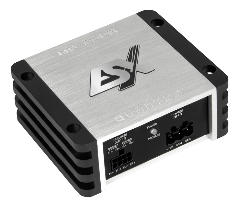 ESX QS-FOUR – Amplificateur Numérique 4 Canaux Class D Ultra Compact