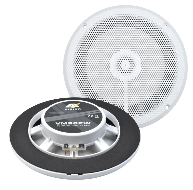 ESX VMS62W – Haut-Parleurs Marine/Outdoor 16,5 cm 2 Voies Coaxiaux