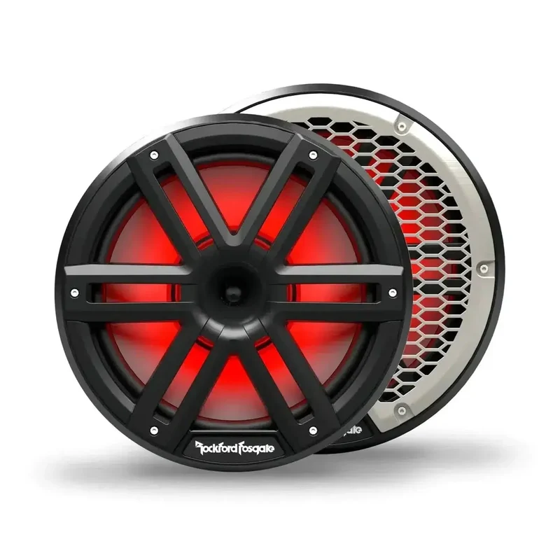 ROCKFORD M2-10HB – Haut-parleurs marins coaxiaux 25 cm Color Optix™ – 300W RMS – 4 Ohms – Version noire
