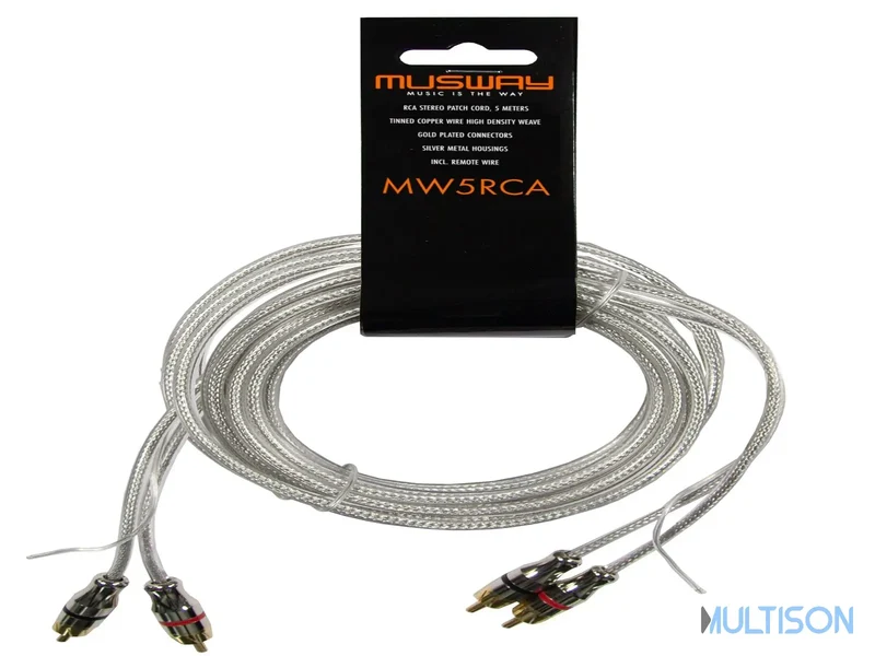 MUSWAY MW5RCA – Câble RCA Stéréo 5 mètres (99,9% OFC)