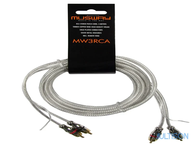 MUSWAY MW3RCA – Câble RCA Stéréo 3 mètres (99,9% OFC)