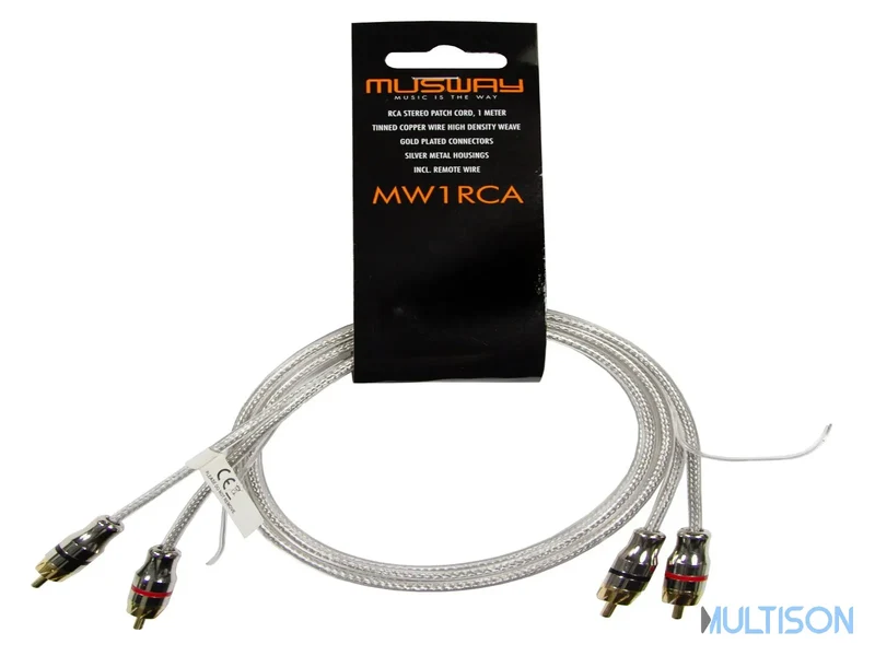 MUSWAY MW1RCA – câble RCA Stéréo 1 mètre (99,9% OFC)