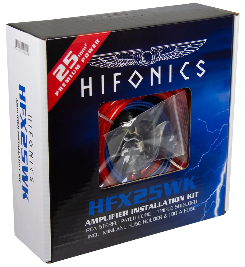 HIFONICS HFX25WK - Kit de Câblage Premium pour Amplificateur