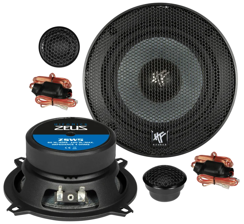 HIFONICS ZS5.2E - Kit 2 Voies 13 cm 80 Watts RMS | Sonorité Haute Performance