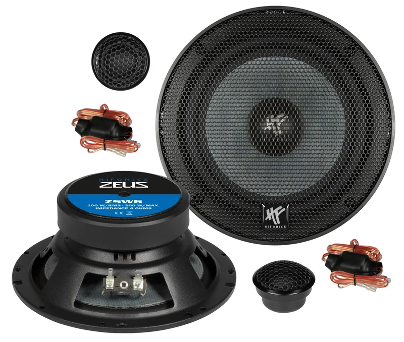 HIFONICS ZS6.2E - Kit 2 Voies 16,5 cm 100 Watts RMS | Sonorité Haute Performance