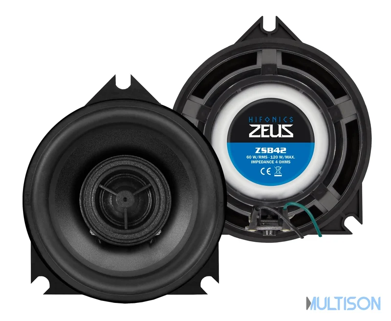 HIFONICS ZSB42 - Haut-Parleurs Coaxiaux 10 cm (4") Plug & Play BMW/MINI