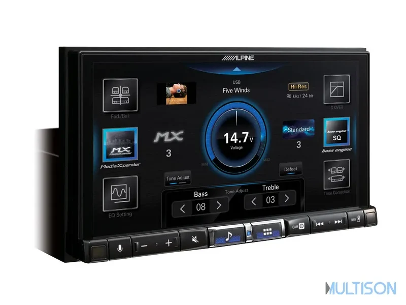 ALPINE iLX-705D – Autoradio 7 pouces HD Apple CarPlay sans fil et Hi-Res Audio