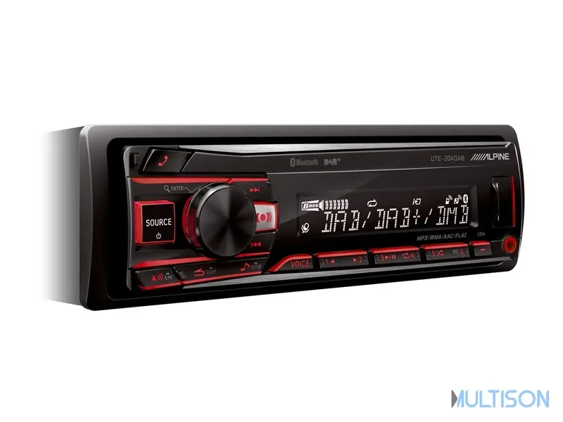 Alpine UTE-204DAB – Autoradio Numérique DAB+ avec Bluetooth