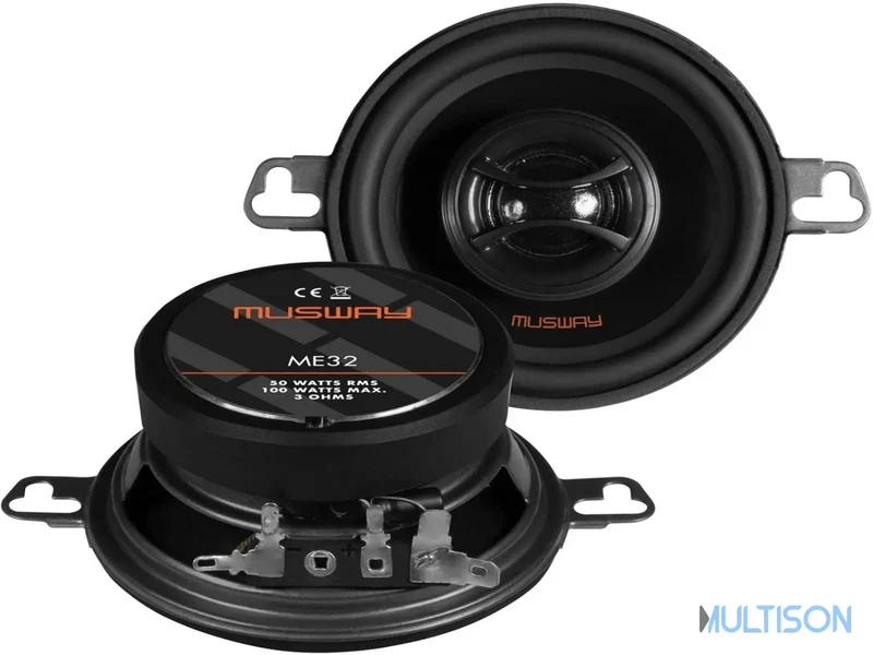 MUSWAY ME32 - Haut-parleurs coaxiaux 8,7 cm, 100W max