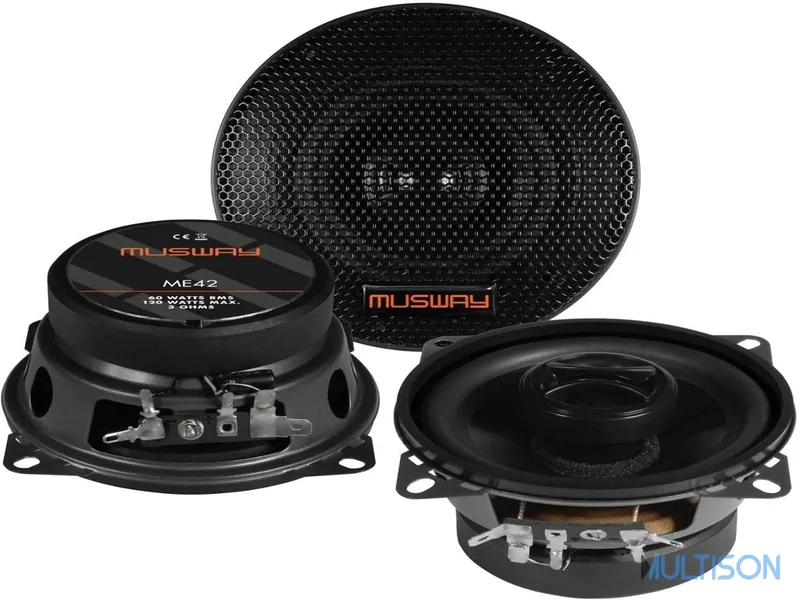 MUSWAY ME42 - Haut-parleurs coaxiaux 10 cm, 120W max
