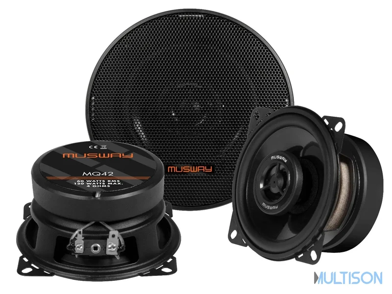 MUSWAY MQ42 – Haut-Parleurs Coaxiaux 10 cm, 60W RMS