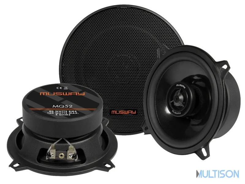 MUSWAY MQ52 – Haut-Parleurs Coaxiaux 13 cm, 80W RMS