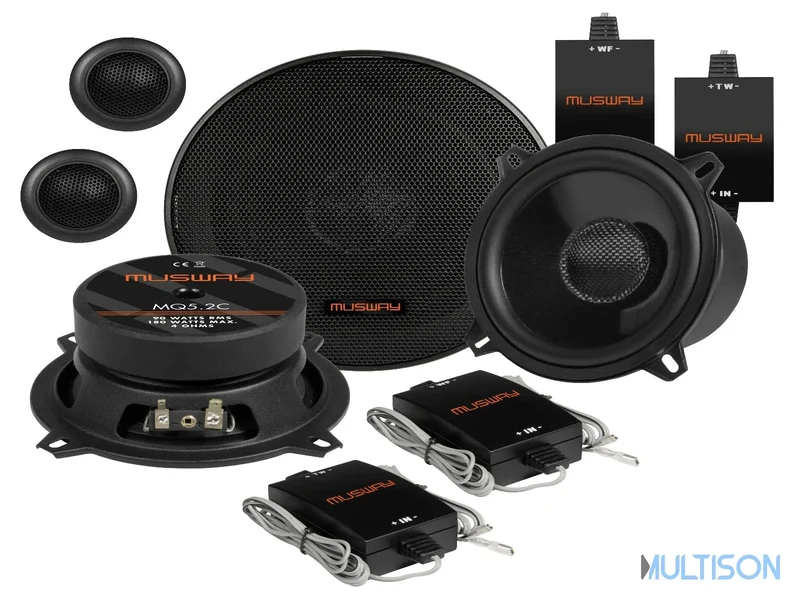 MUSWAY MQ5.2C – Haut-Parleurs Kit 2 Voies 13 cm, 90W RMS