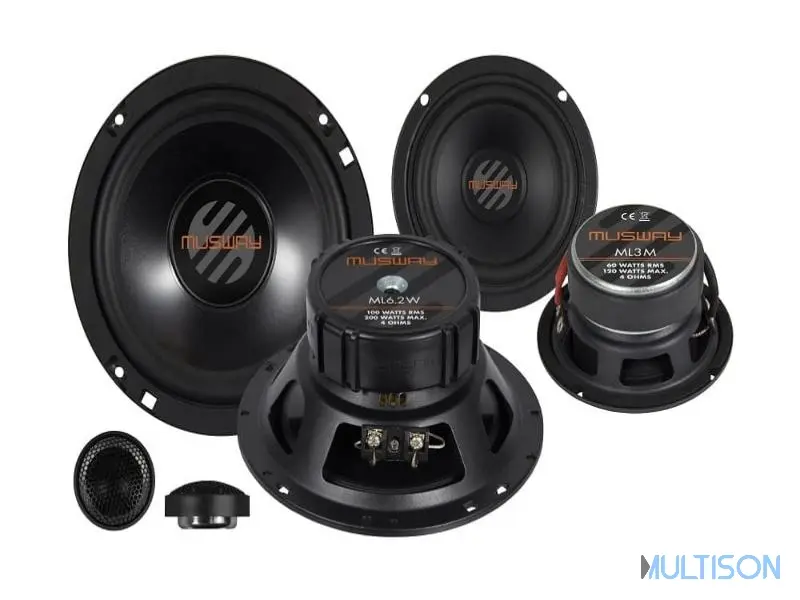 MUSWAY ML6.3A – Kit Haut-Parleurs 3 Voies 16,5 cm, 100W RMS