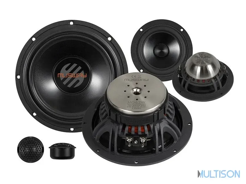 MUSWAY MG6.3A - Kit de Haut-parleurs 3 Voies 16.5 Cm