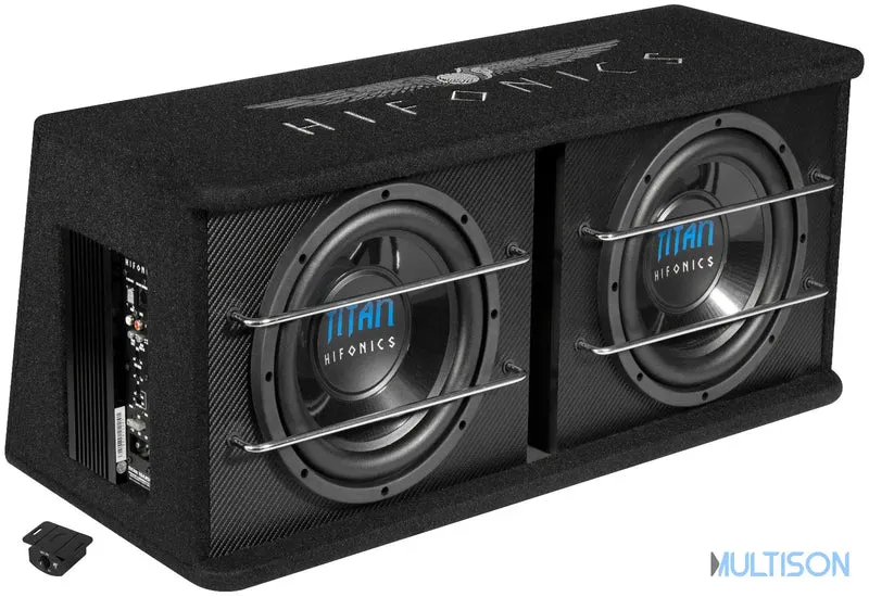 HIFONICS TDA250R - Caisson Actif 2 x 25 Cm Bass-Reflex 300 Watts RMS